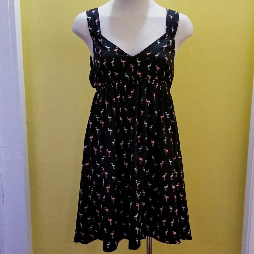 FLASH SALE!! ROXY FLAMINGO PRINT DRESS -M - Picture 3 of 5